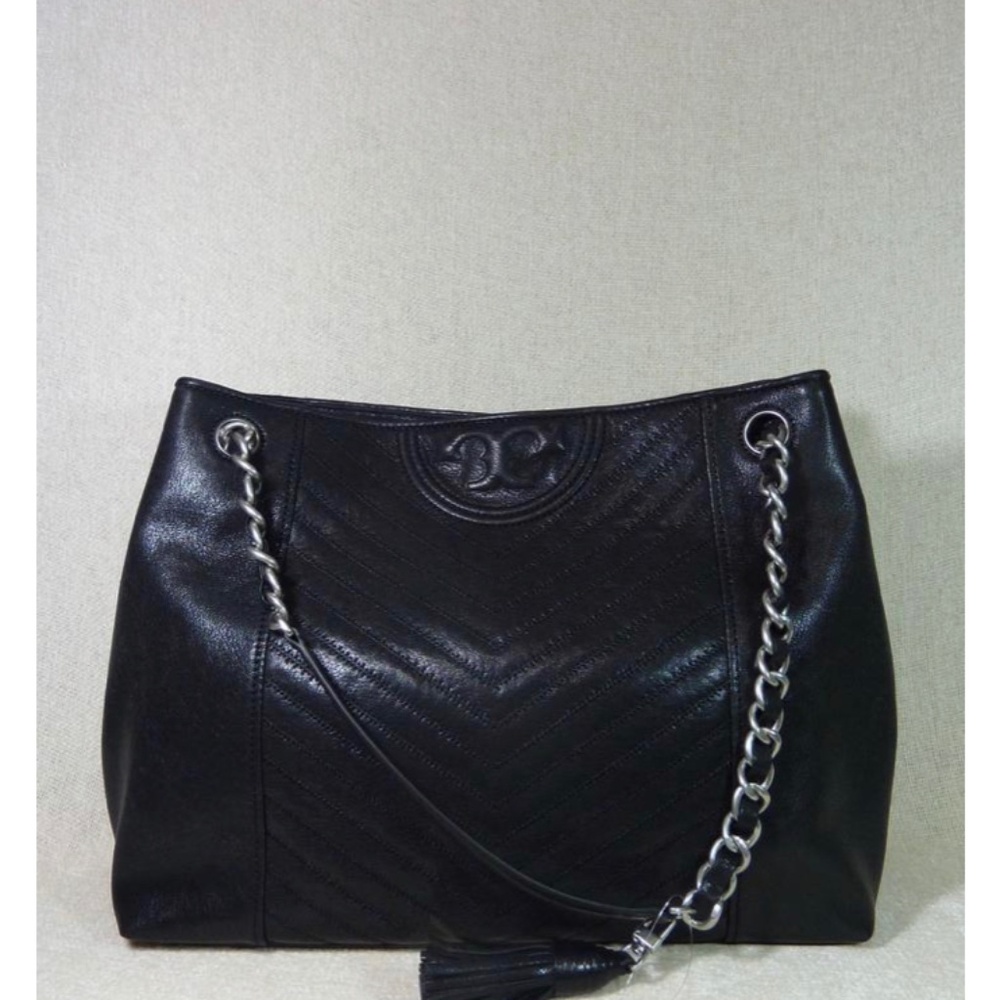 Tory Burch Black Leather Tote